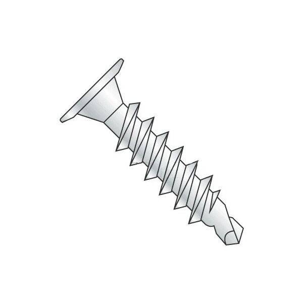 Newport Fasteners Self-Drilling Screw, #8 x 1/2 in, Zinc Plated Steel Wafer Head Phillips Drive, 10000 PK 575349-10000 - main